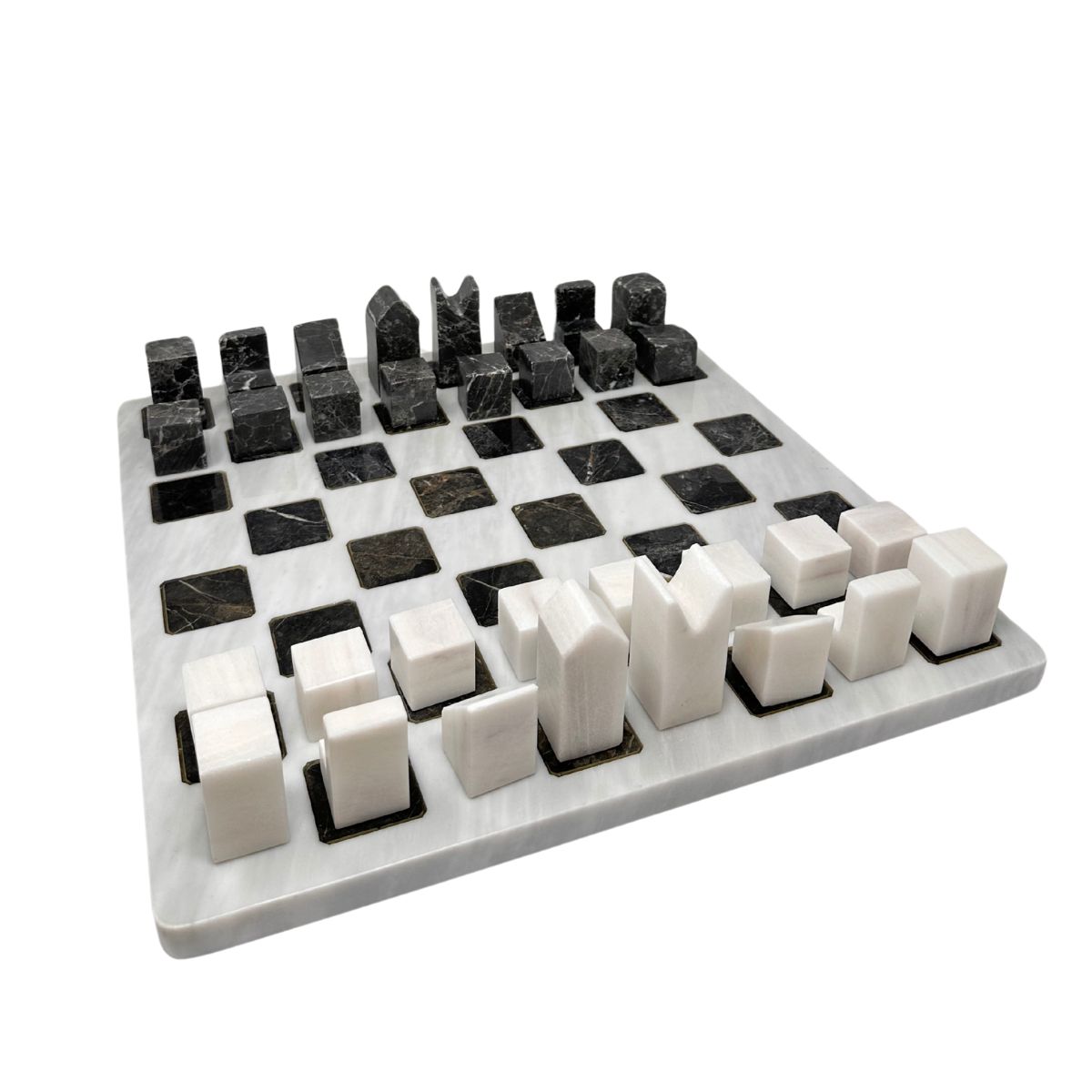 27 Pillars & Pawns Marble Chess Set - Image 1
