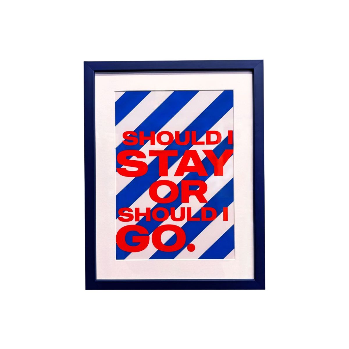 3 Should I Stay Or Should I Go - Framed Art Print, 39x30cm - Image 1