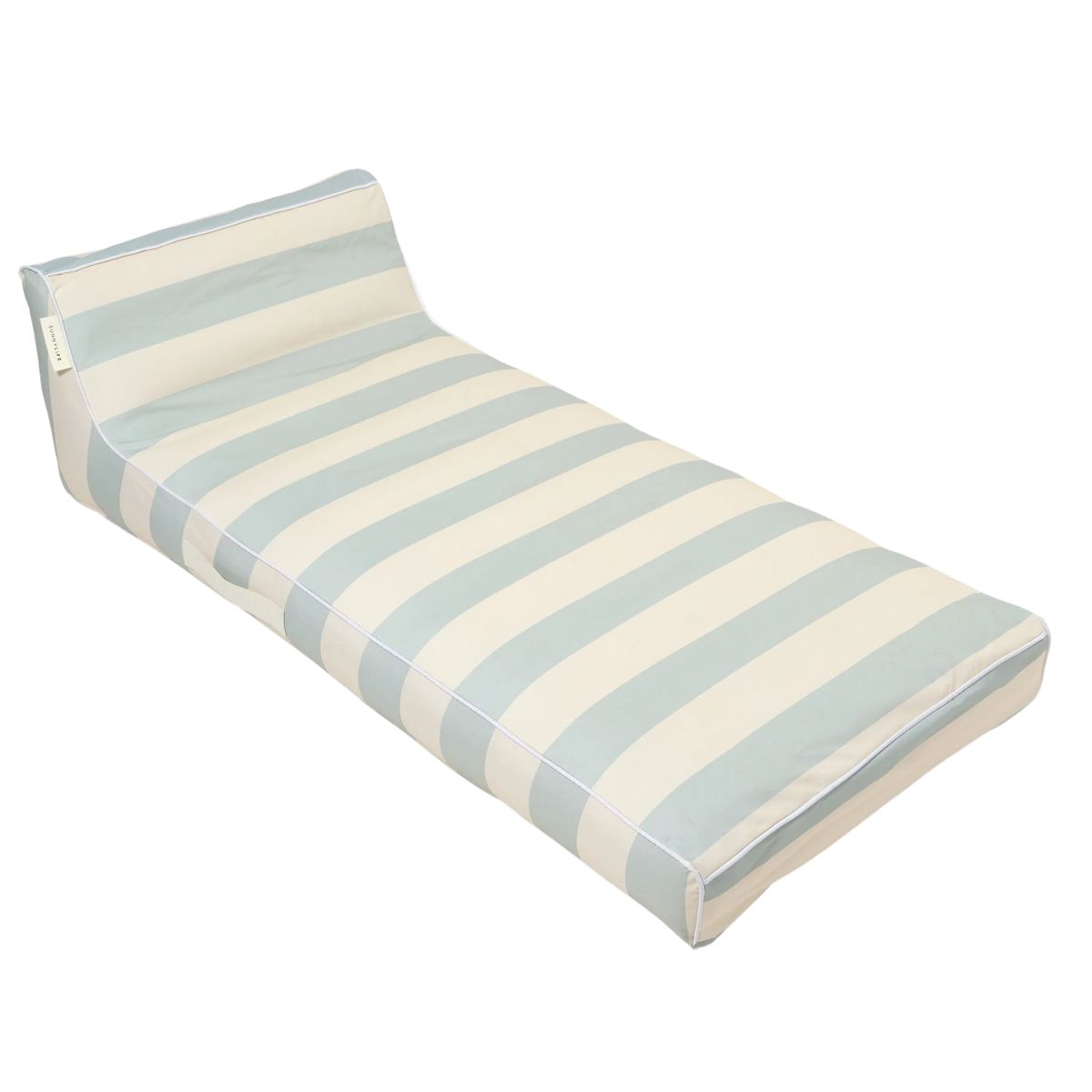 5 Luxe Lie-On Lounger, Lazy Days Blue Stripe - Image 1