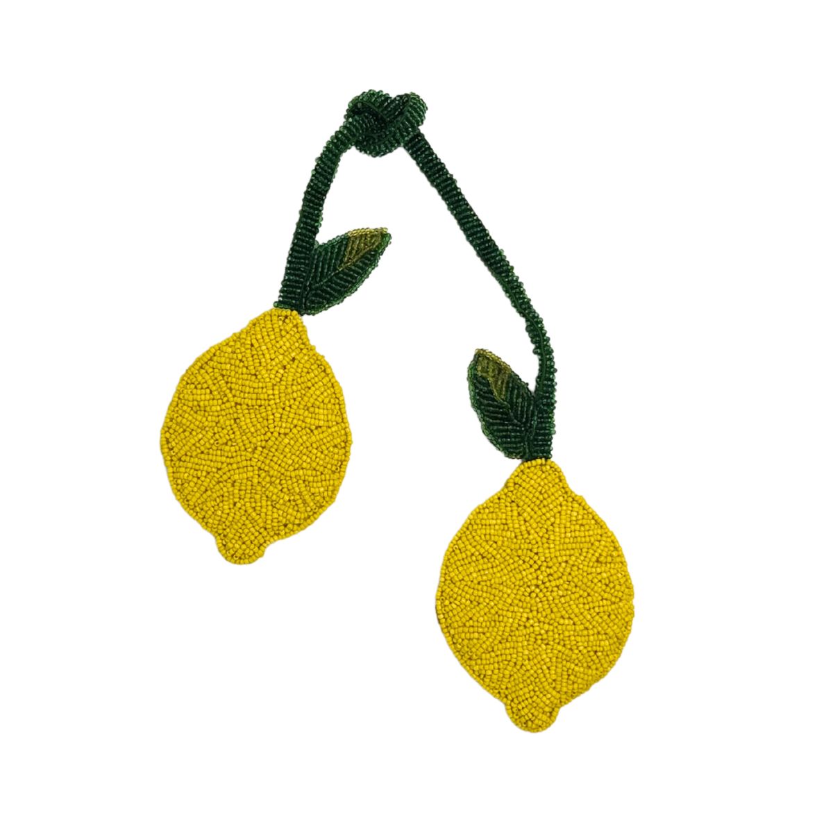35 Beaded Bag Charm - Lemon - Image 1