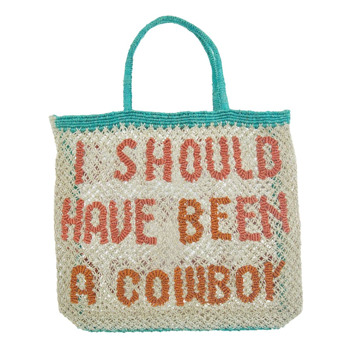 48 I Should Have Been a Cowboy - Natural Peach and Aqua - Image 1