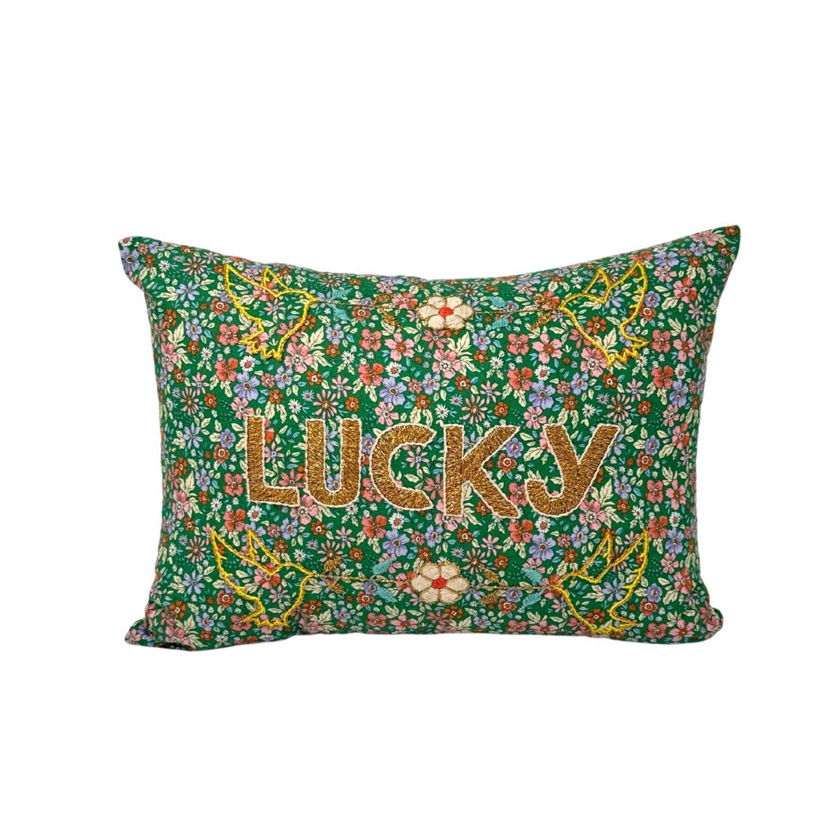 7 Embroidered Cushion LUCKY - Image 1