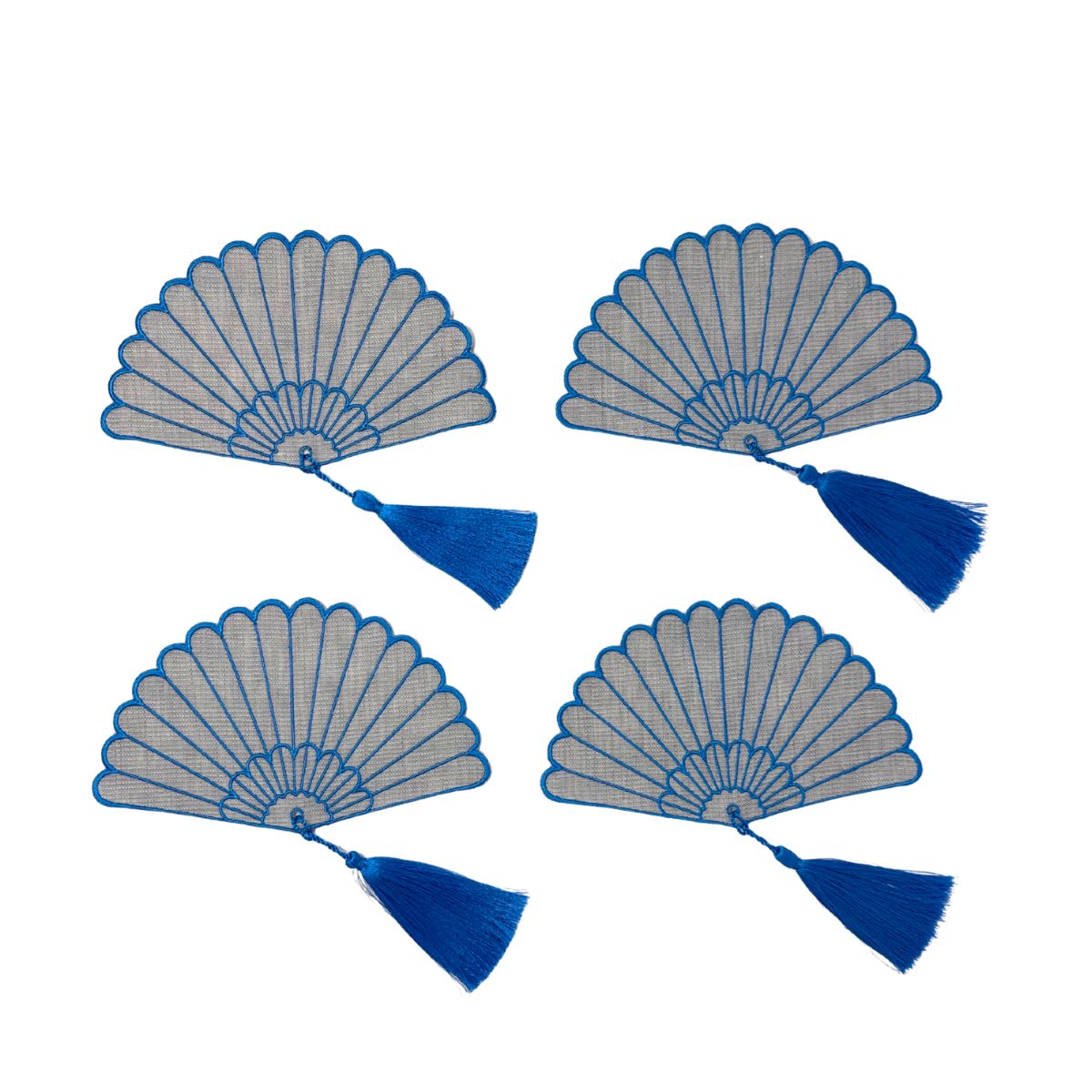 13 FAN Coctail Coaster Set of 4 - Turquoise - Image 1