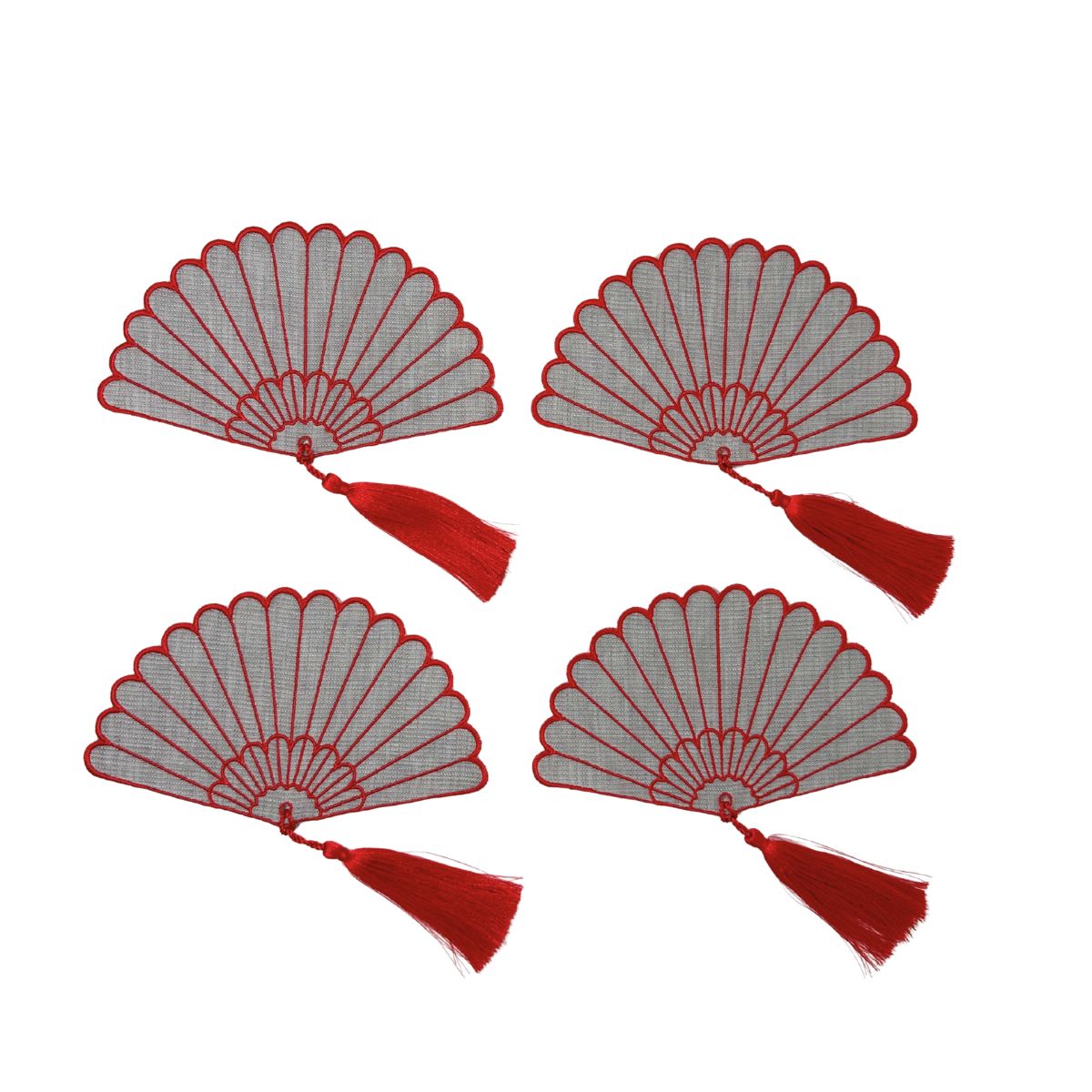 14 FAN Coctail Coaster Set of 4 - Red - Image 1