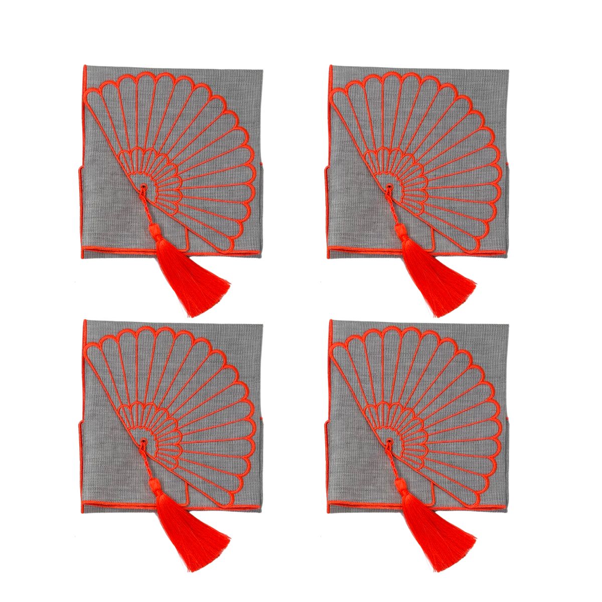 29 FAN Napkin Set of 4 - Orange - Image 1