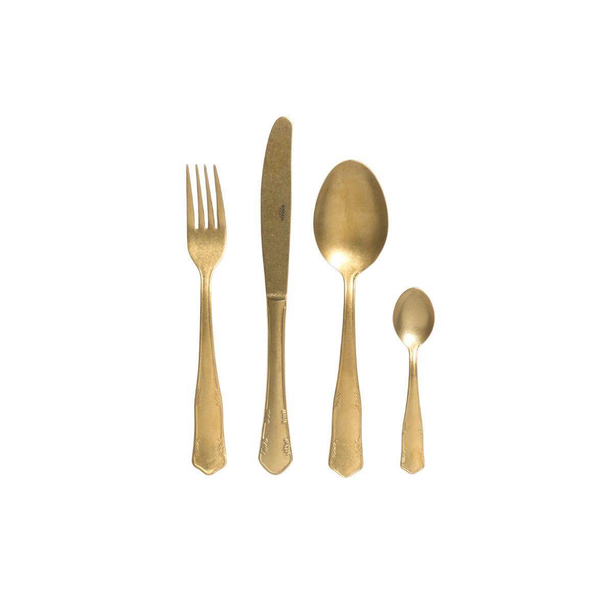 82 Set 24 Pieces Cutlery Gold matte finish - Image 1