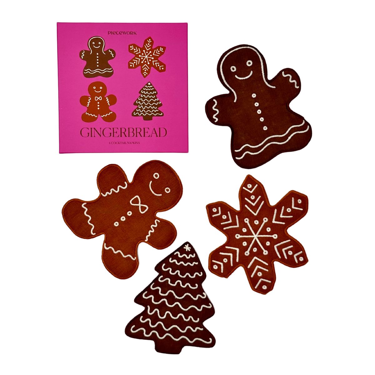 18 Gingerbread Cocktail Napkins - Image 1