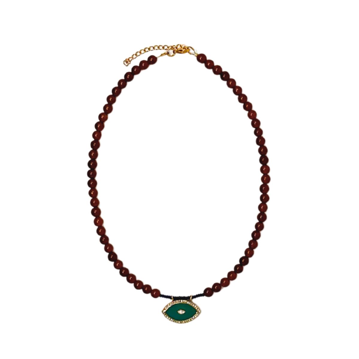 lipshop jewelry (5) Eye Of Jade Charm Necklace - Image 1