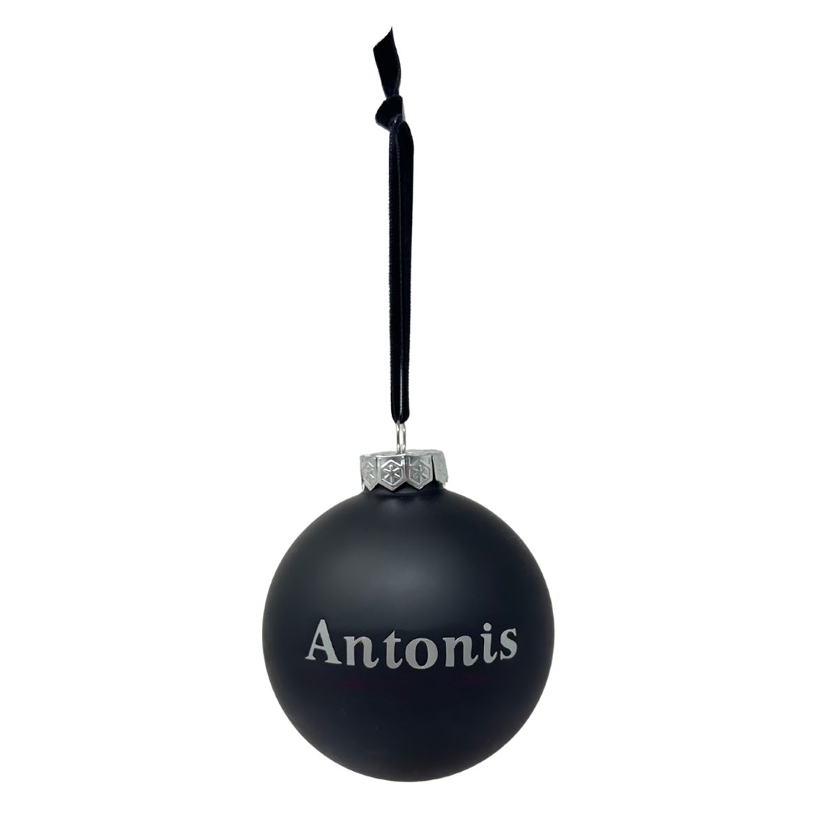 4 Personalized Christmas Ornament - Black Matte - Image 1