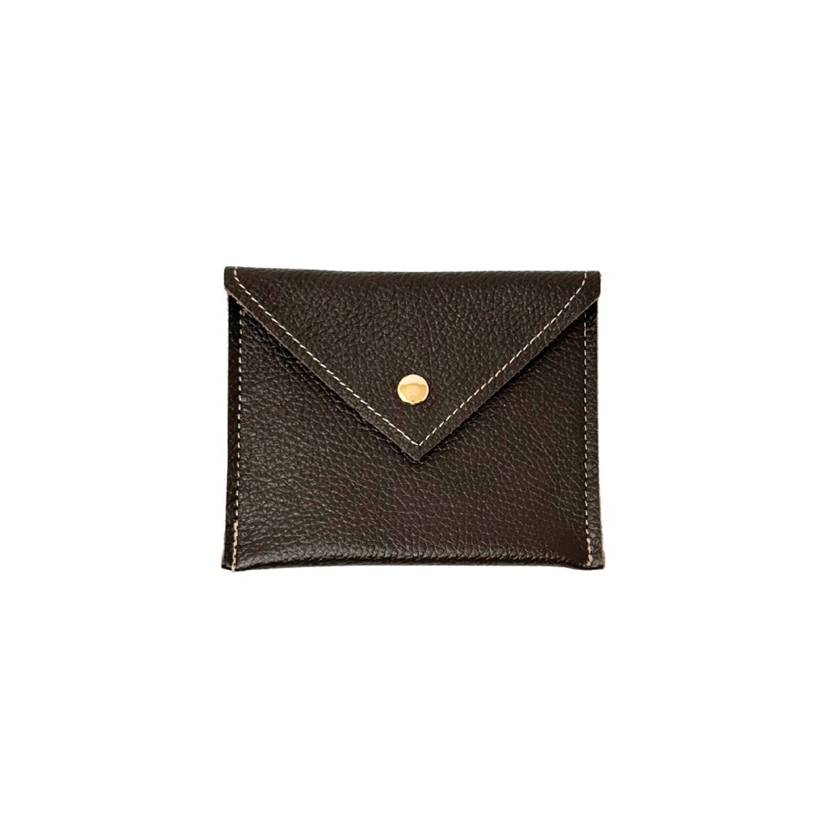43 Mini Leather Envelope, Chocolate - Image 1