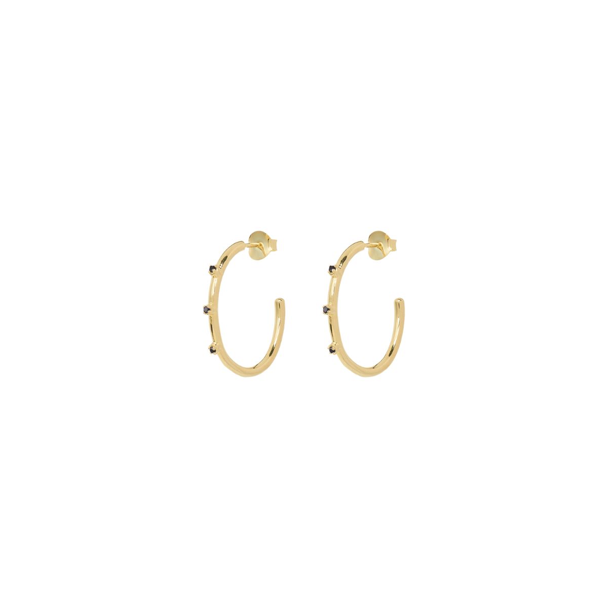 223 Medium Stage Light Hoop Earrings - Image 1
