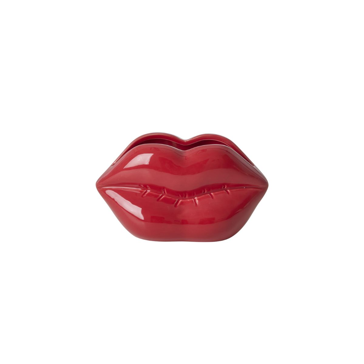 27 Lips Ceramic Vase - Red - Image 1