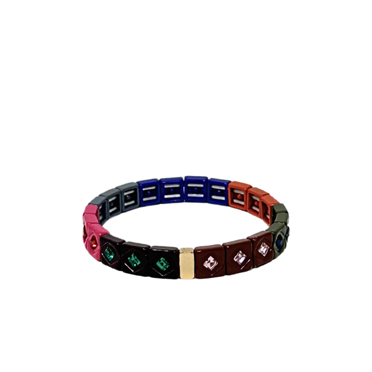 188 Mamacita Sculpted Grace Tile Bracelet Multicolor - Image 1