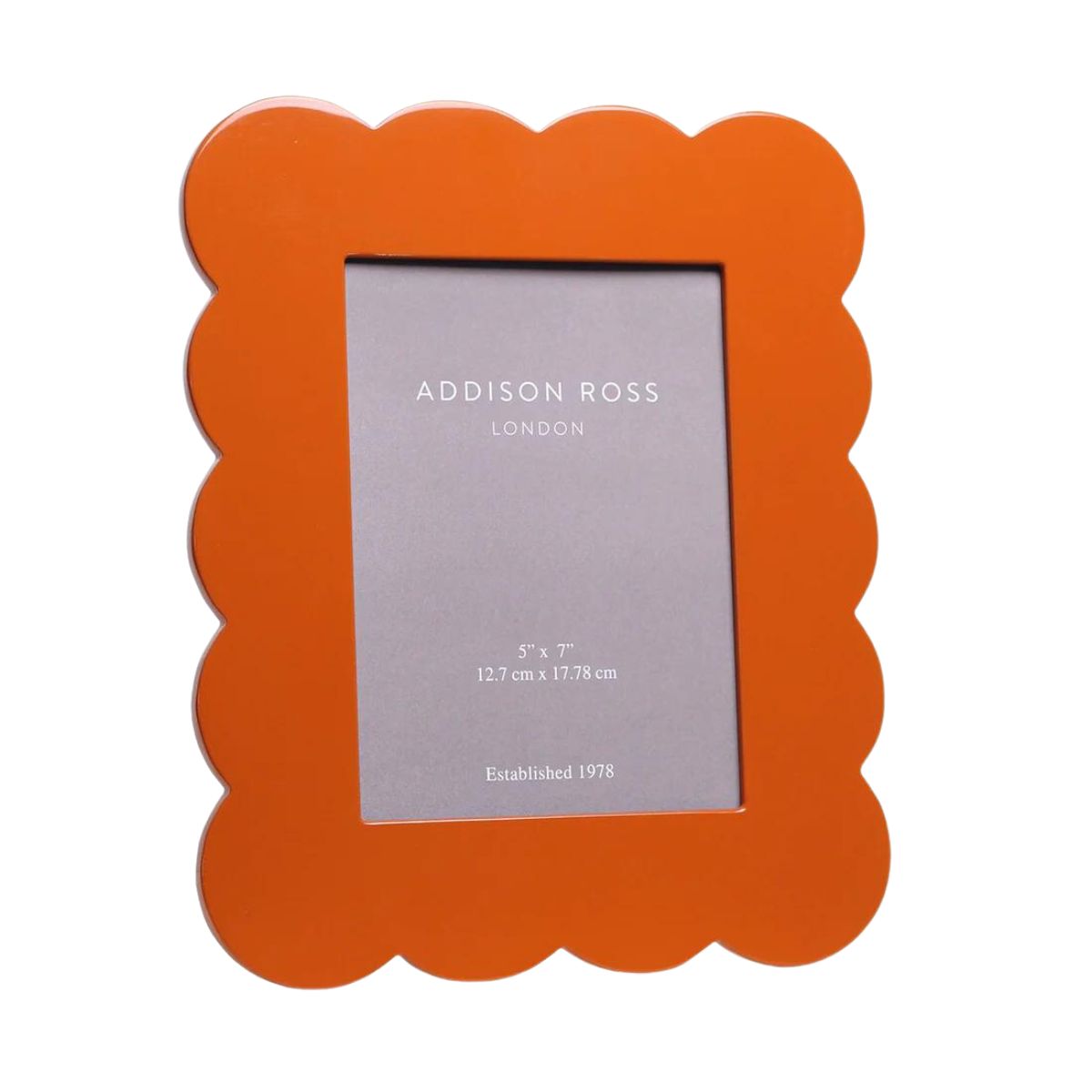159 Orange Scalloped Lacquer Photo Frame - Image 1