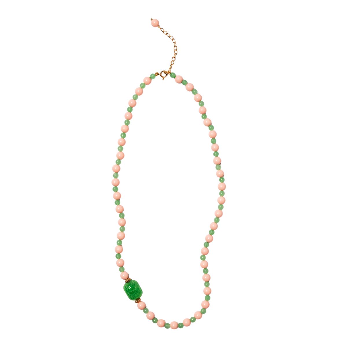228 Scarabeus Necklace, Pink - Image 1