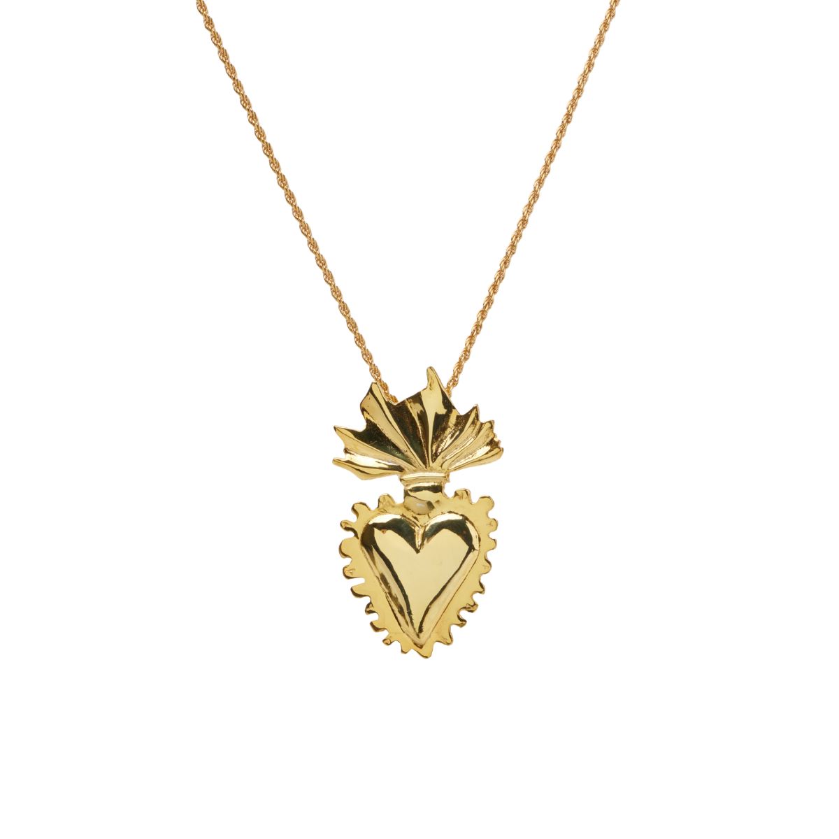 1 Sacred Heart Necklace - Gold - Image 1