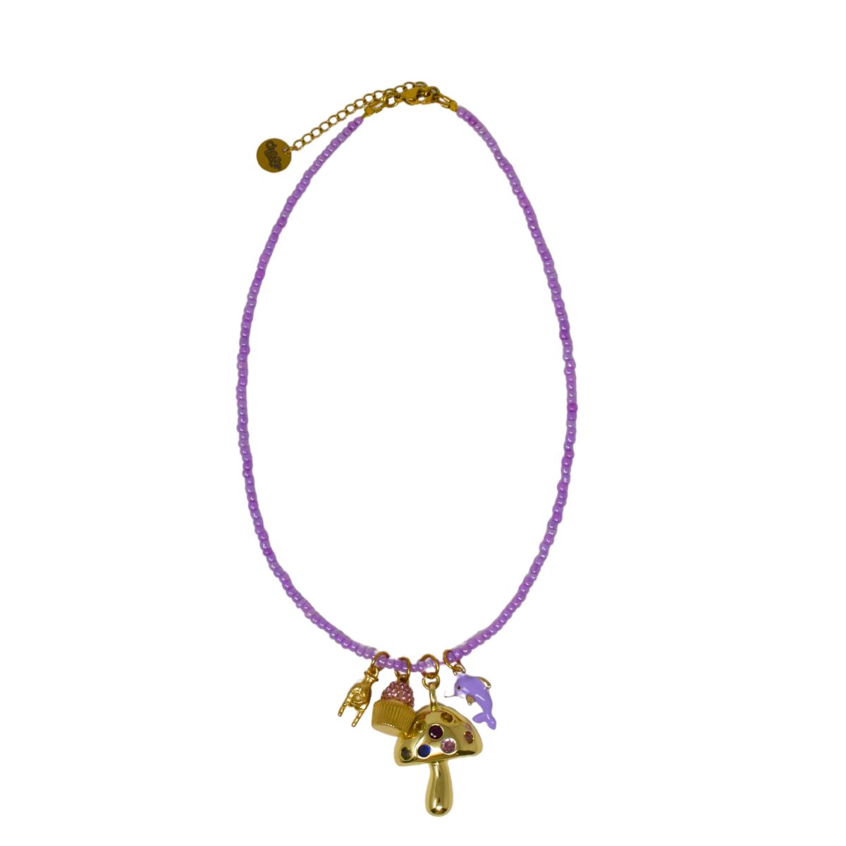 254 The Enchanted Forest Glass Bead Charm Necklace - Image 1