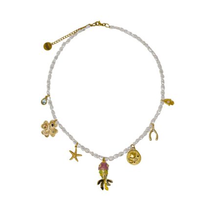 The Lucky Catch Pearl Charm Necklace