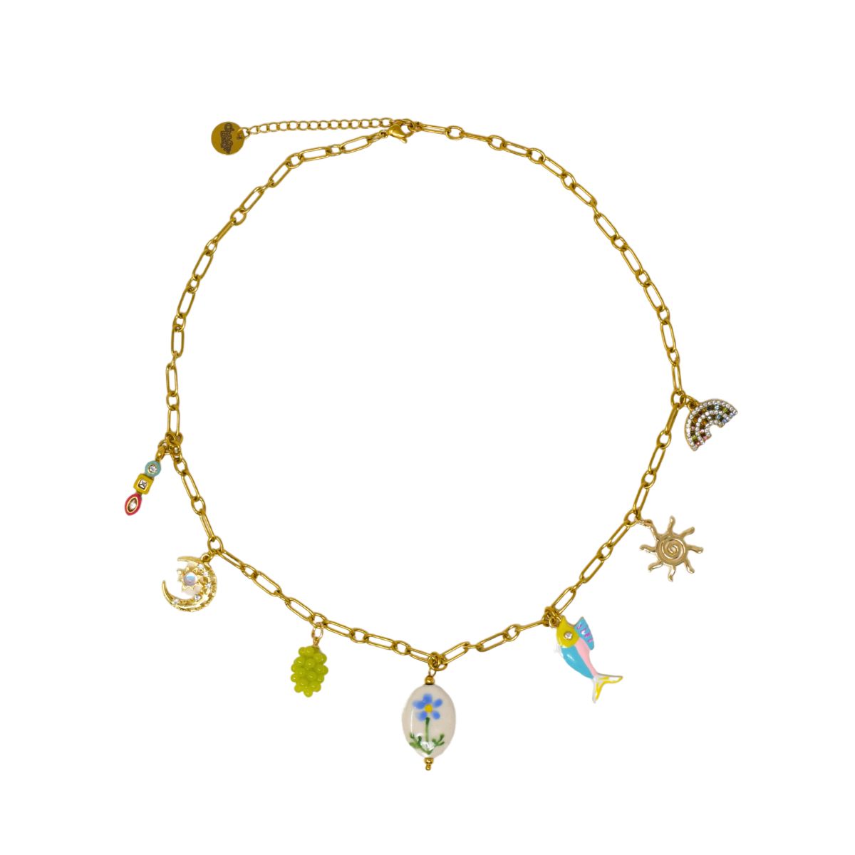 258 The Mediterranean Picnic Chain Charm Necklace - Image 1