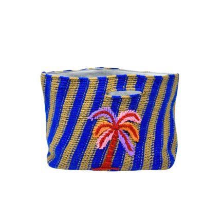 Santa Monica Handmade Crochet Bag, Blue