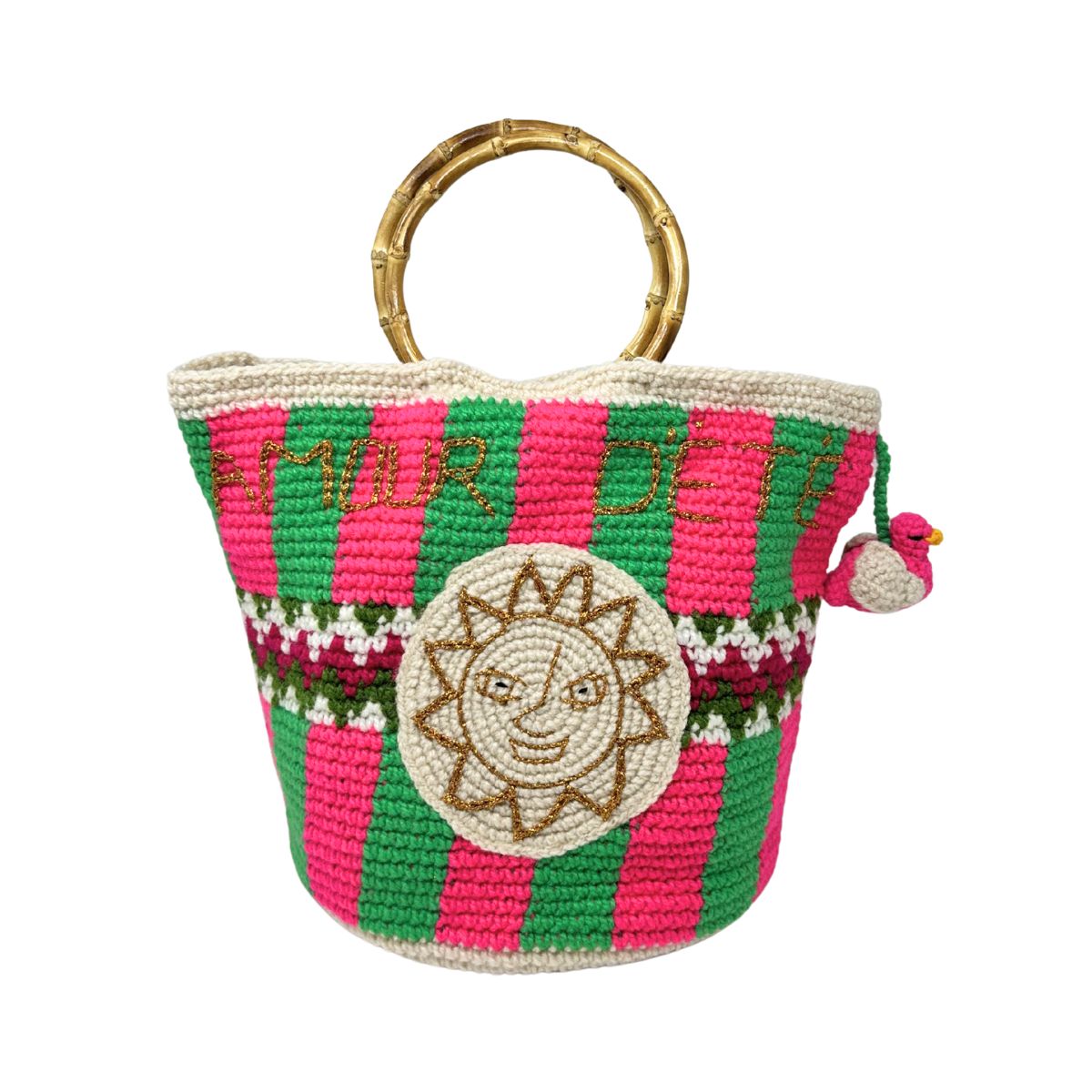 2 Summer Love Handmade Crochet Bag, Chewing gum - Image 1