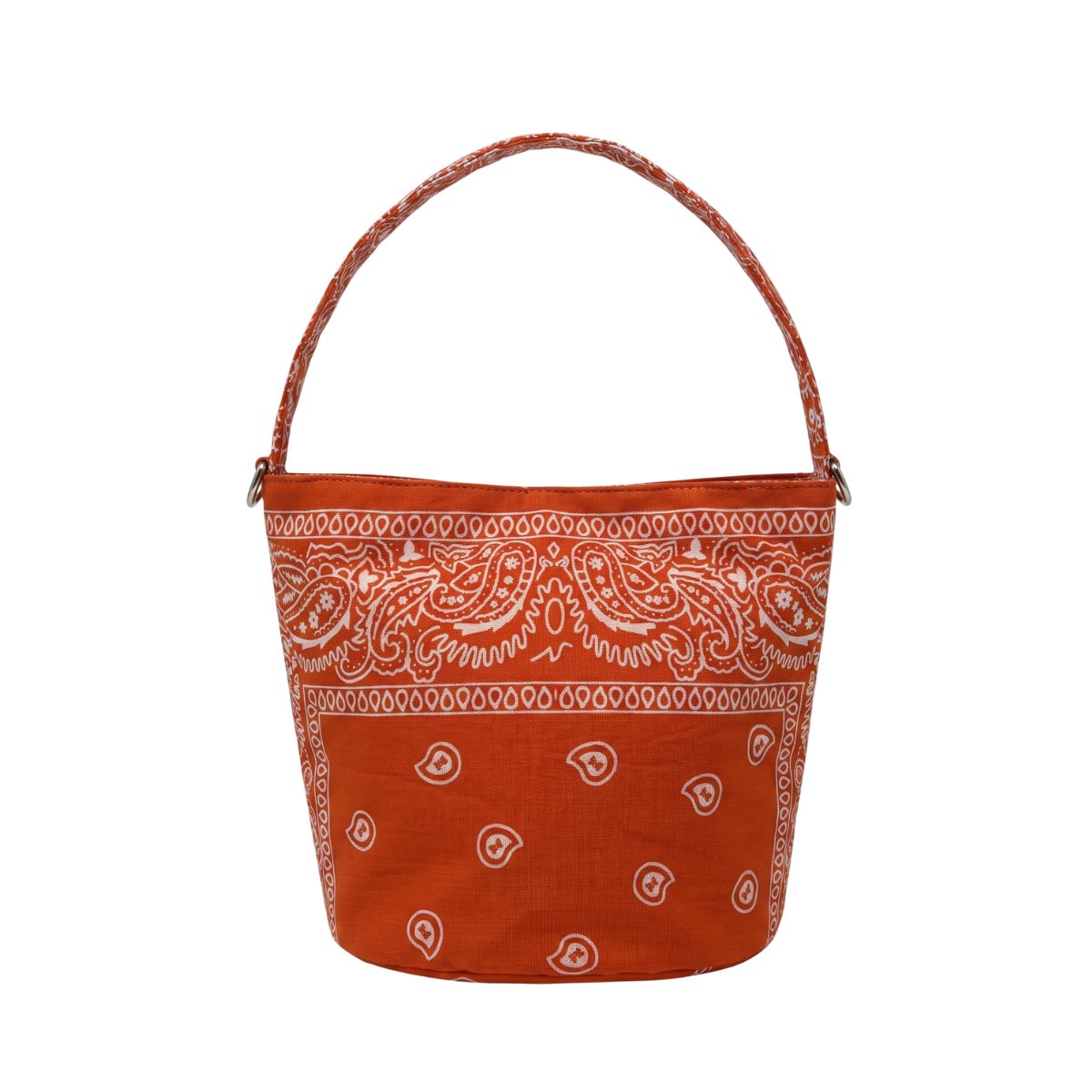 244 The Everyday Bandana Bucket Bag, Orange - Image 1