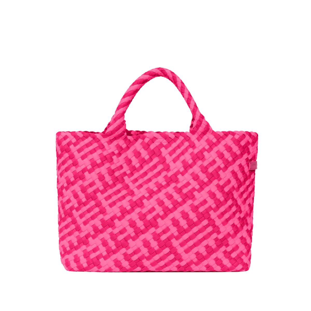 34 Neoprene Medium Tote Bag Neon Pink - Image 1