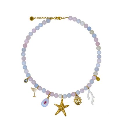 Soft Sands Semiprecious Charm Necklace