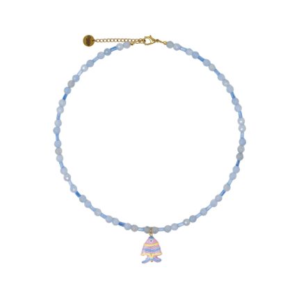 Ocean Melody Semiprecious Charm Necklace
