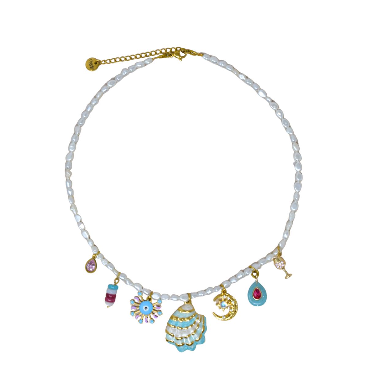 Charm Bar - Lipshop jewelry (1) Siren’s Moon Semiprecious Charm Necklace - Image 1