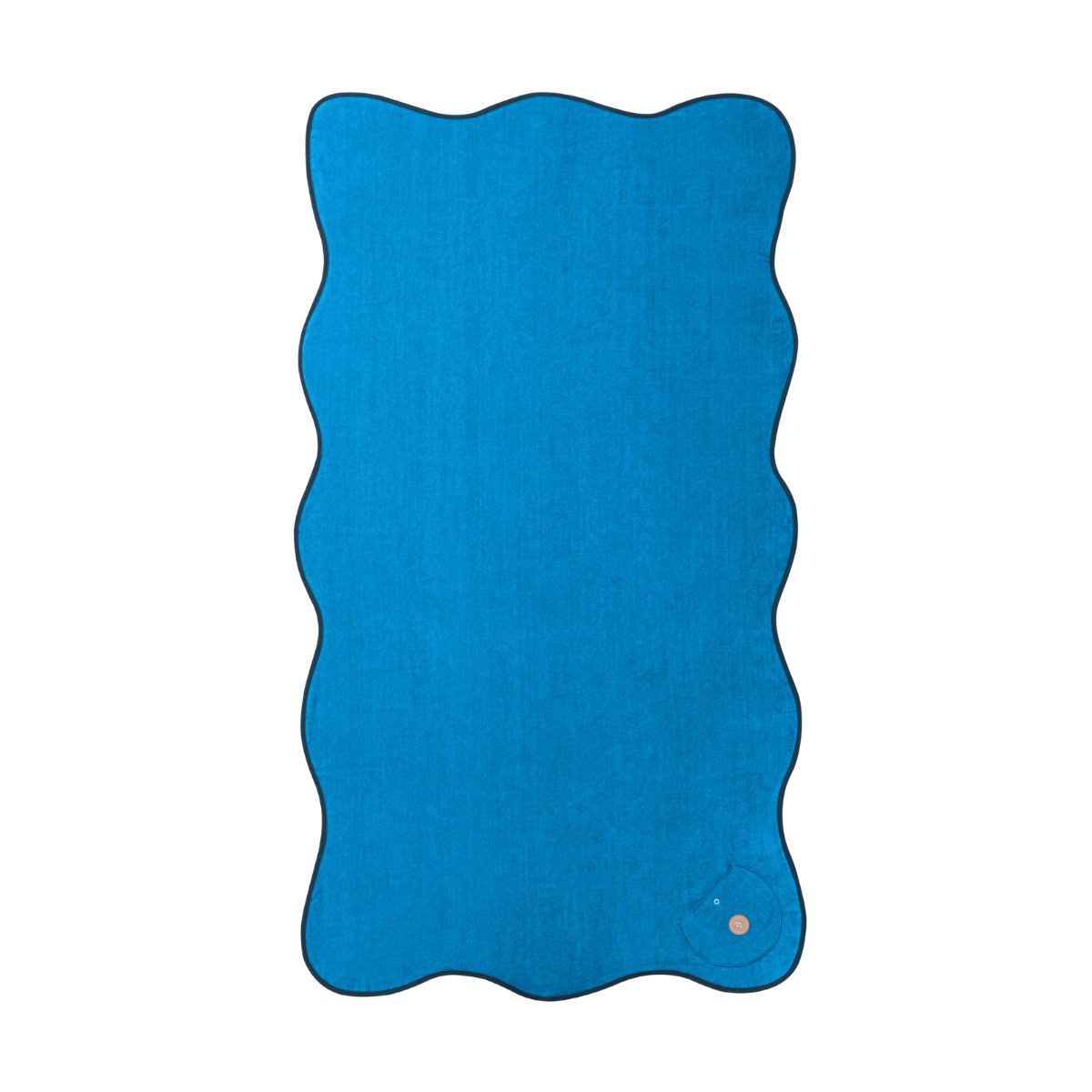 SORBET ISLAND LIPSHOP (2) Wavy Beach Towel, Blue Bubble Gum/Basil - Image 1