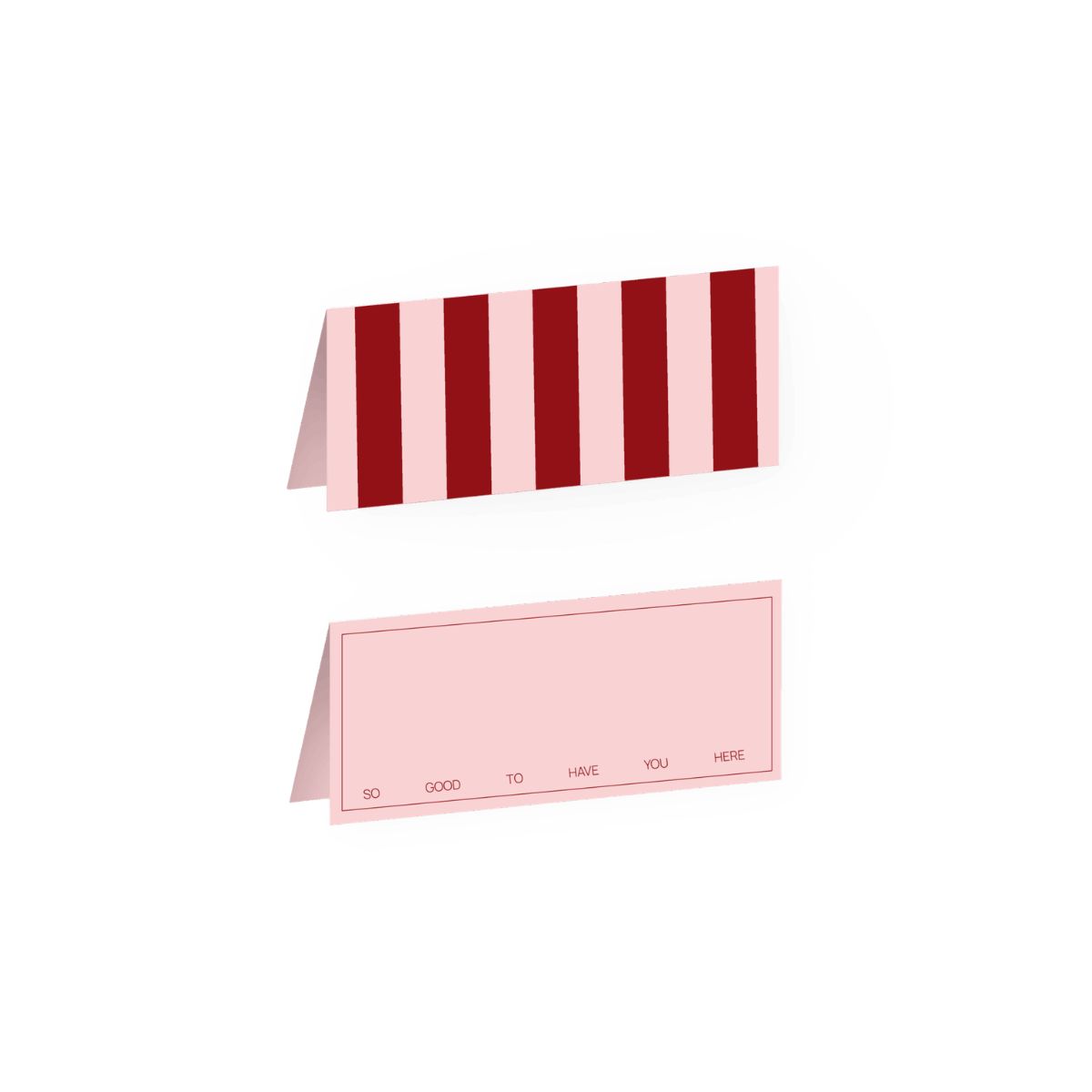 37 A-Journal Table Name Cards Stripes – Set of 8 - Image 1