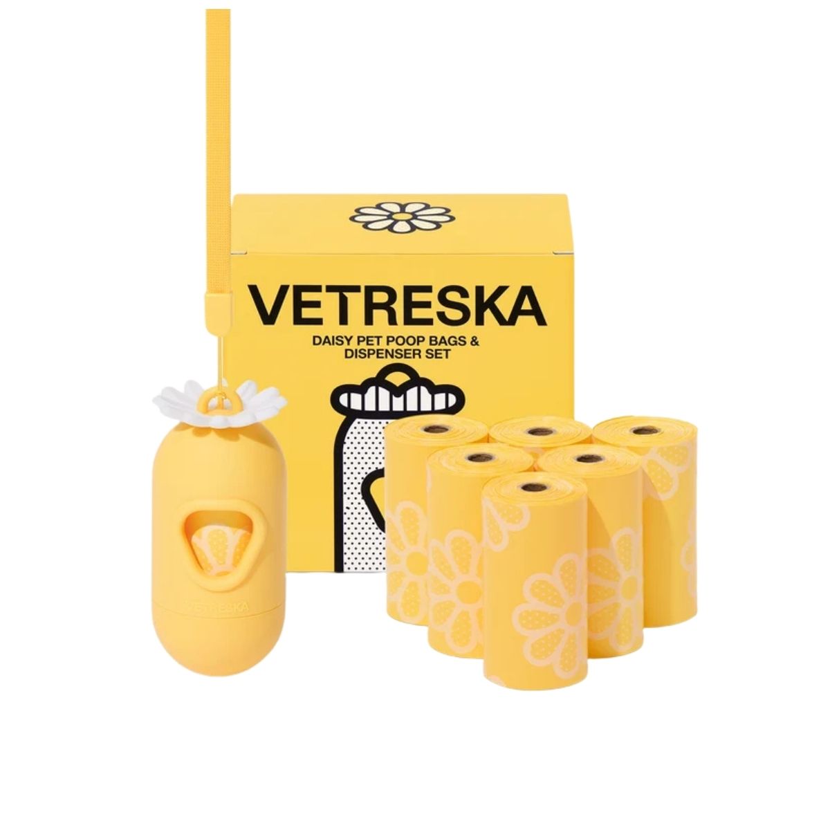 52 Vetreska Daisy Poop Bags And Dispenser Set - Image 1