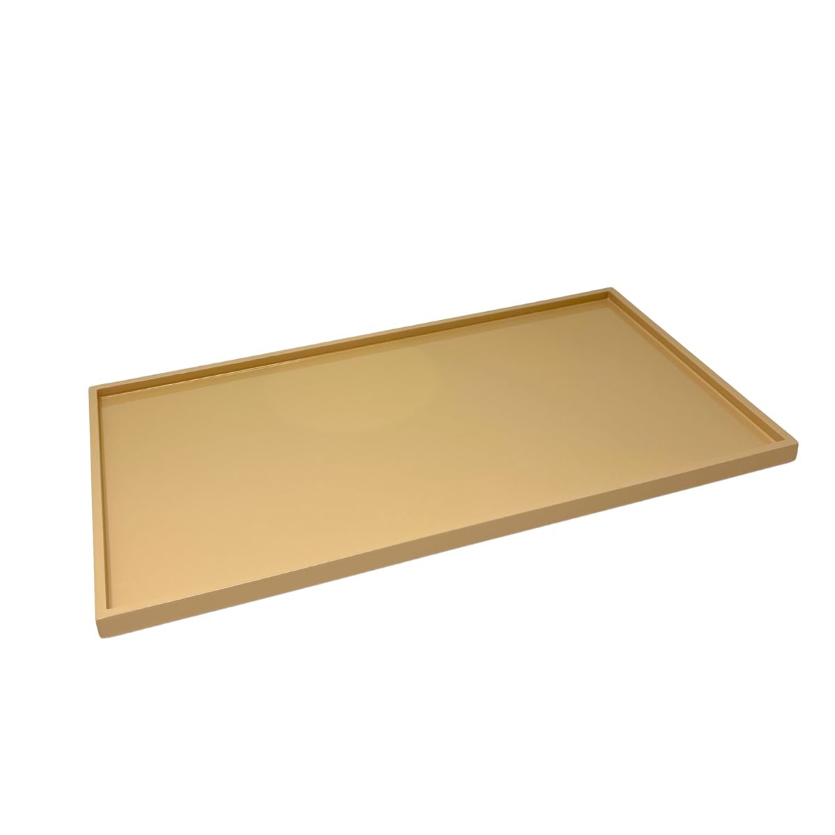 2 Glazed Silence Rectangular Tray, Pale - Image 1