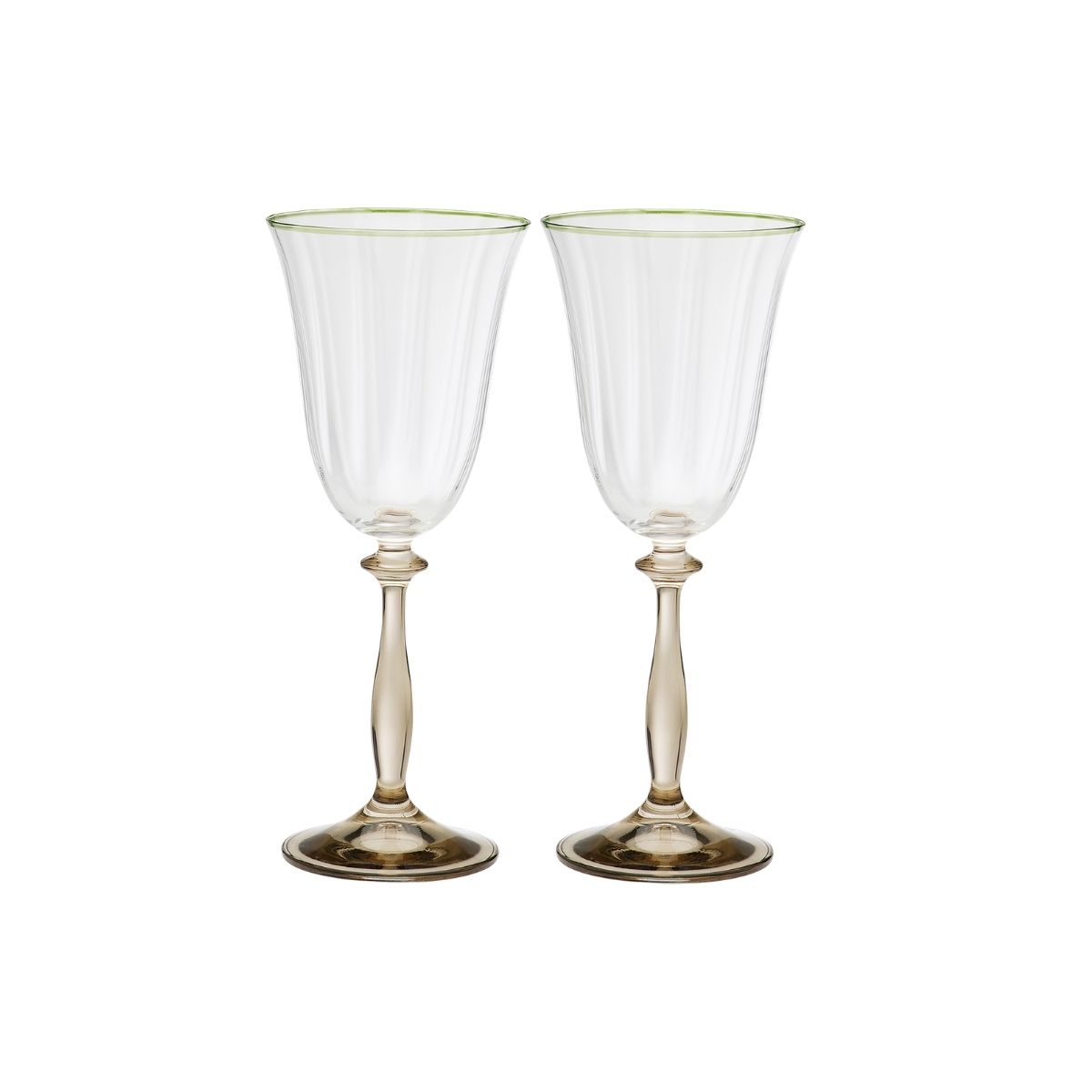326 Lily Optic Wine Glass Set of 2 - Image 1