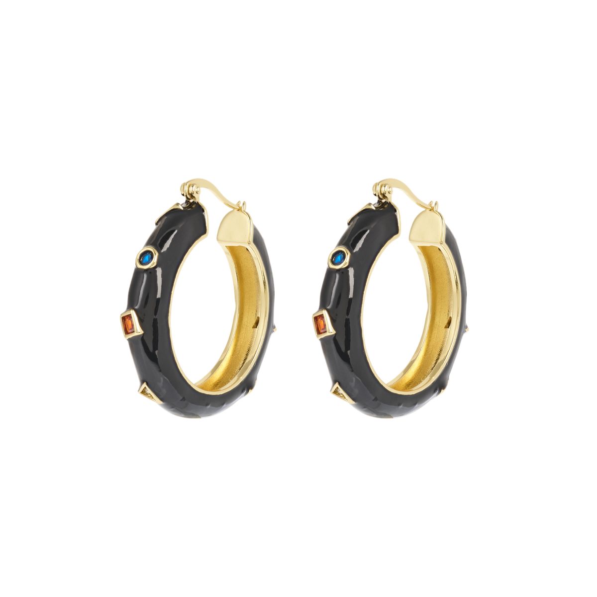 418 Retro Prism Hoop Earrings - Image 1
