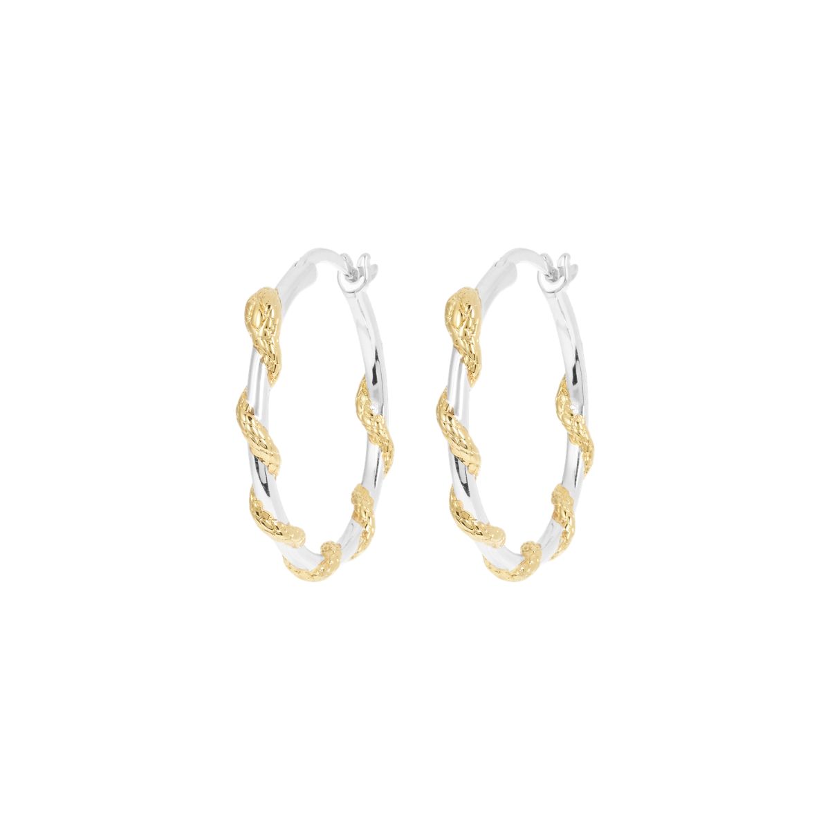 419 Big Twisting Serpent Hoop Earrings - Image 1