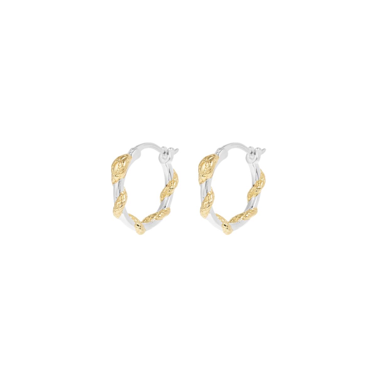 420 Small Twisting Serpent Hoop Earrings - Image 1