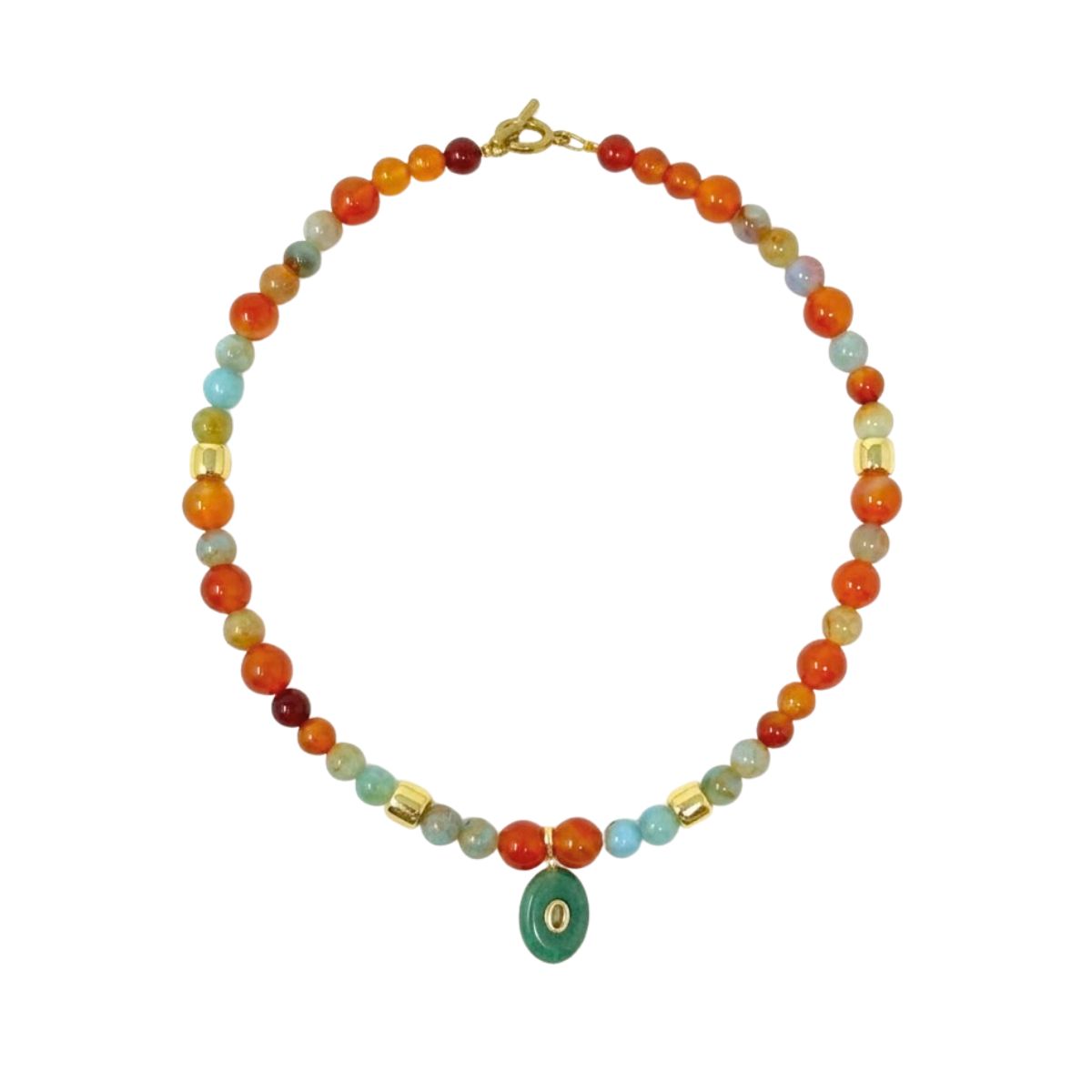 484 Sicilian Spice Semiprecious Charm Necklace - Image 1