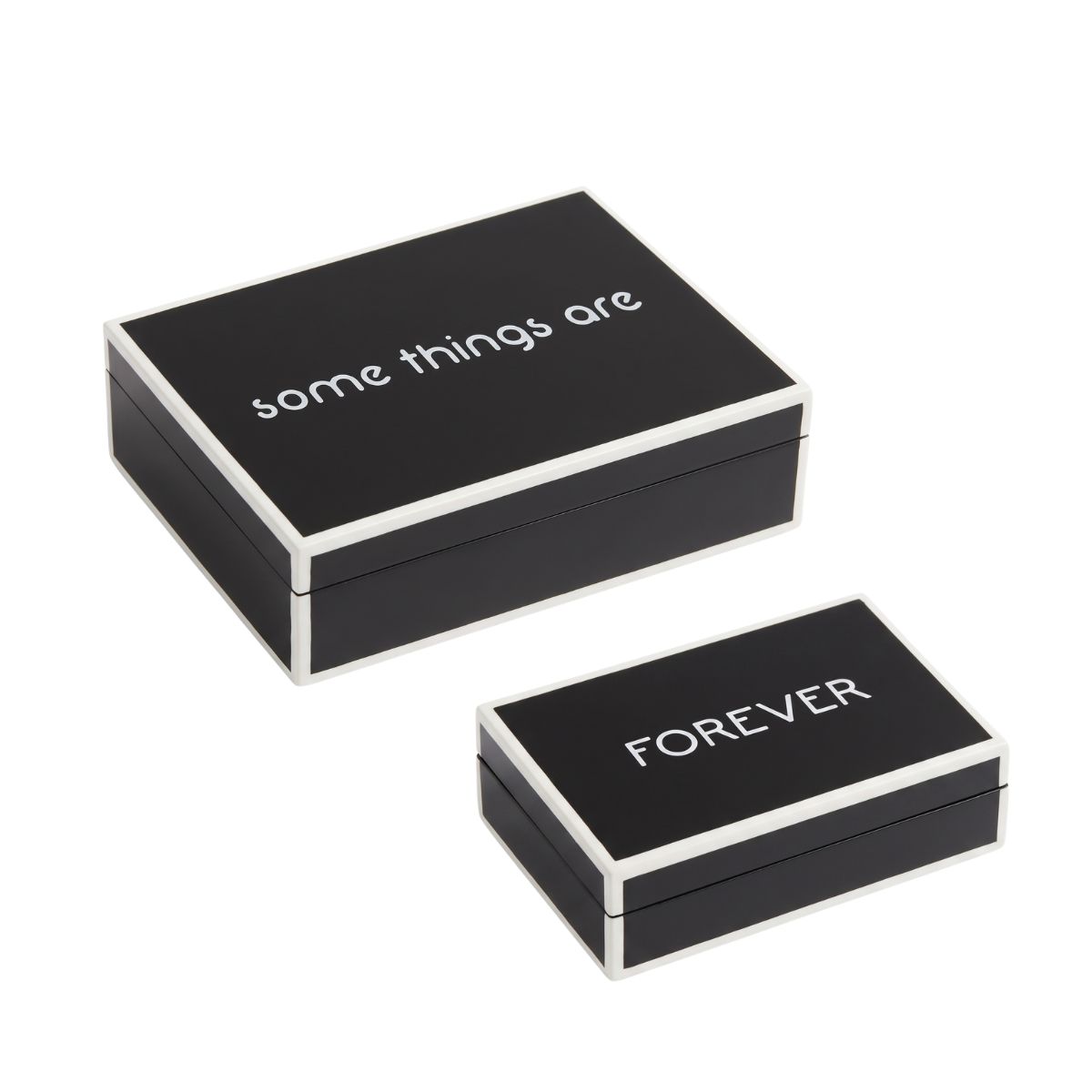 lipshop laca boxes (2) Some Things Are For Ever Black - Set Of 2 Lacquer Boxes - Image 1