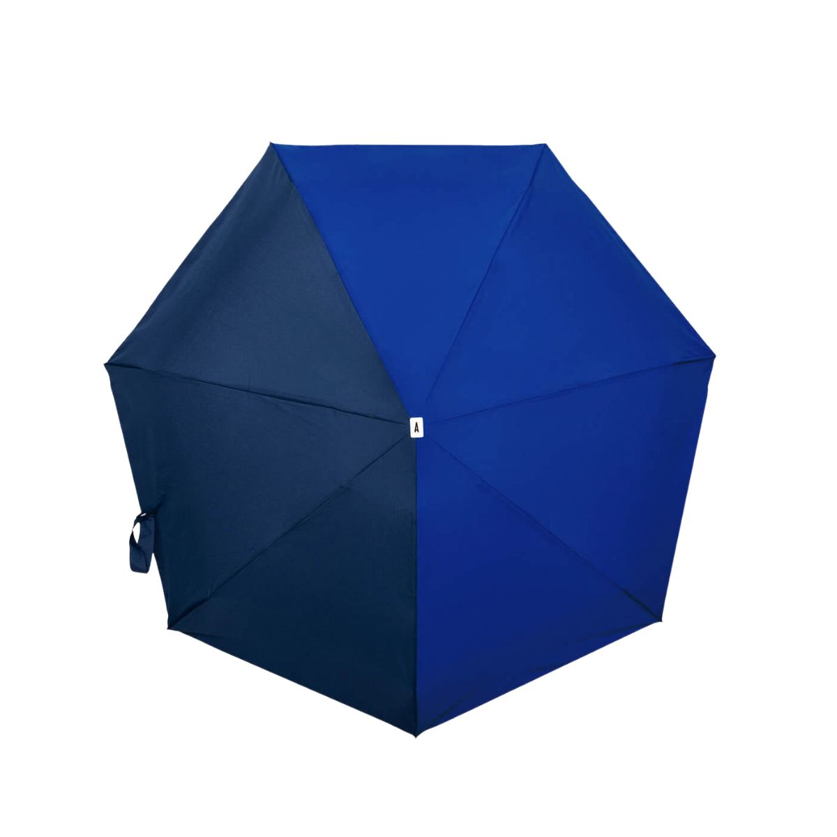 28 Two Tone Compact Umbrella – Victoire – Royal Blue & Navy Blue - Image 1