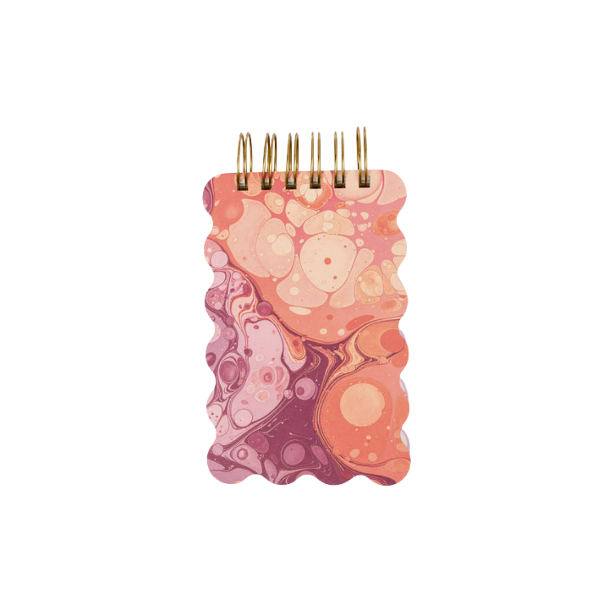 281 Marble Wavy Notepad Cherry Peach - Image 1
