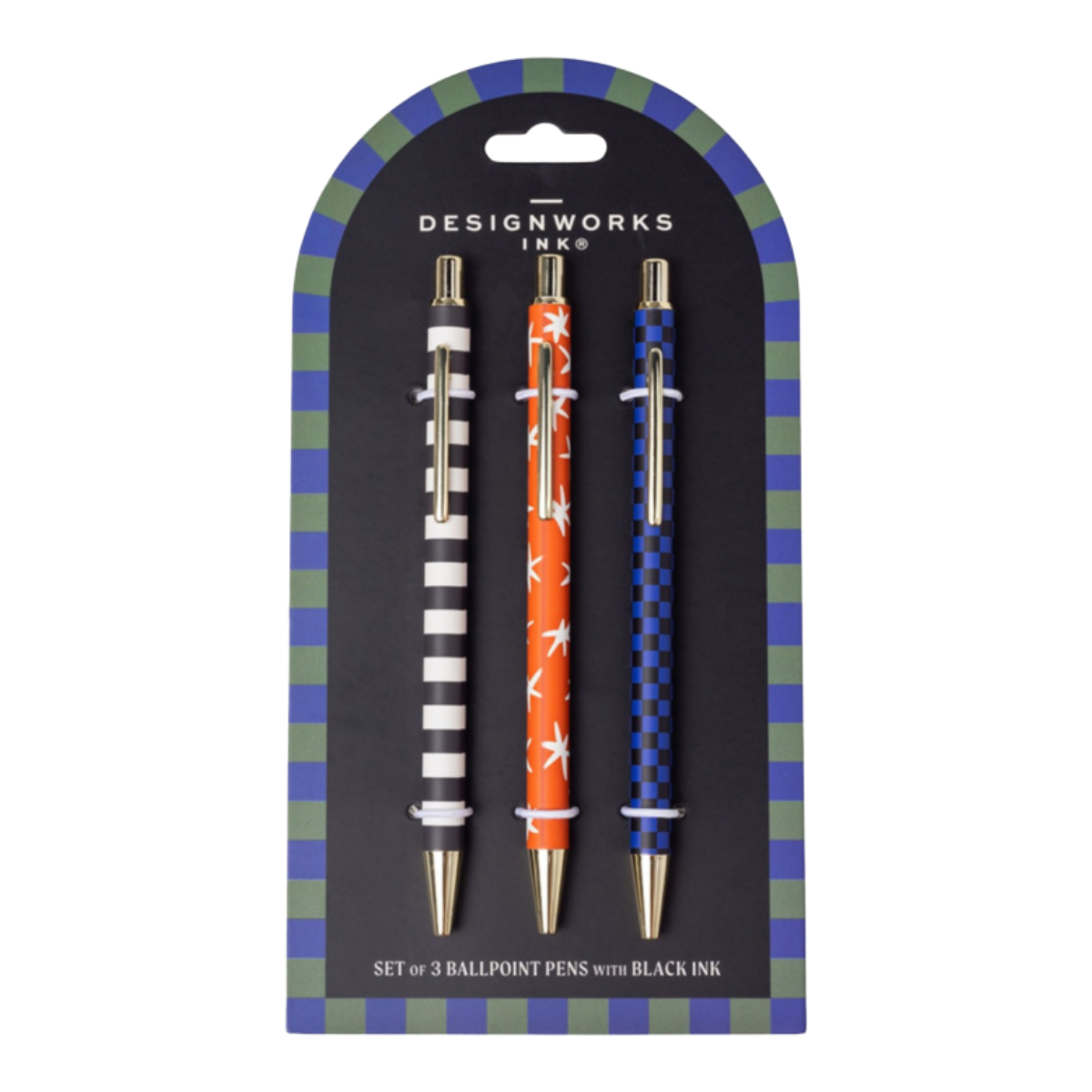 285 A Dopo Set Of 3 Pens - Stripe, Star, Check - Image 1