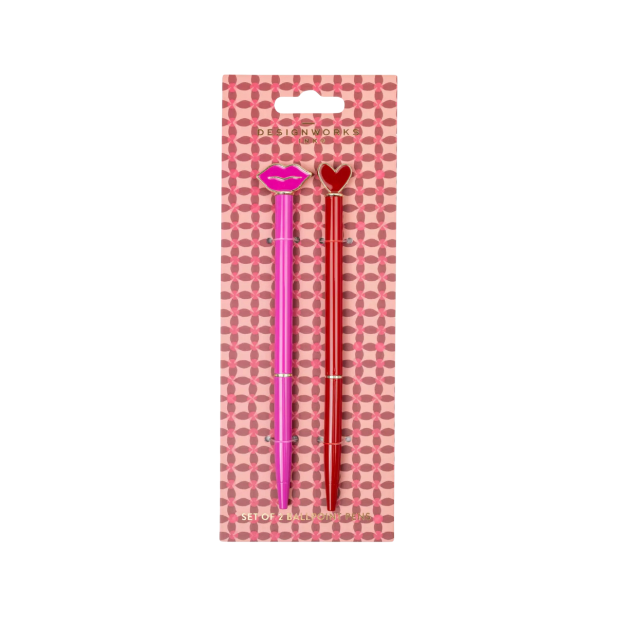 287 Set of 2 Metal Ballpoint Icon Pen - Love - Image 1