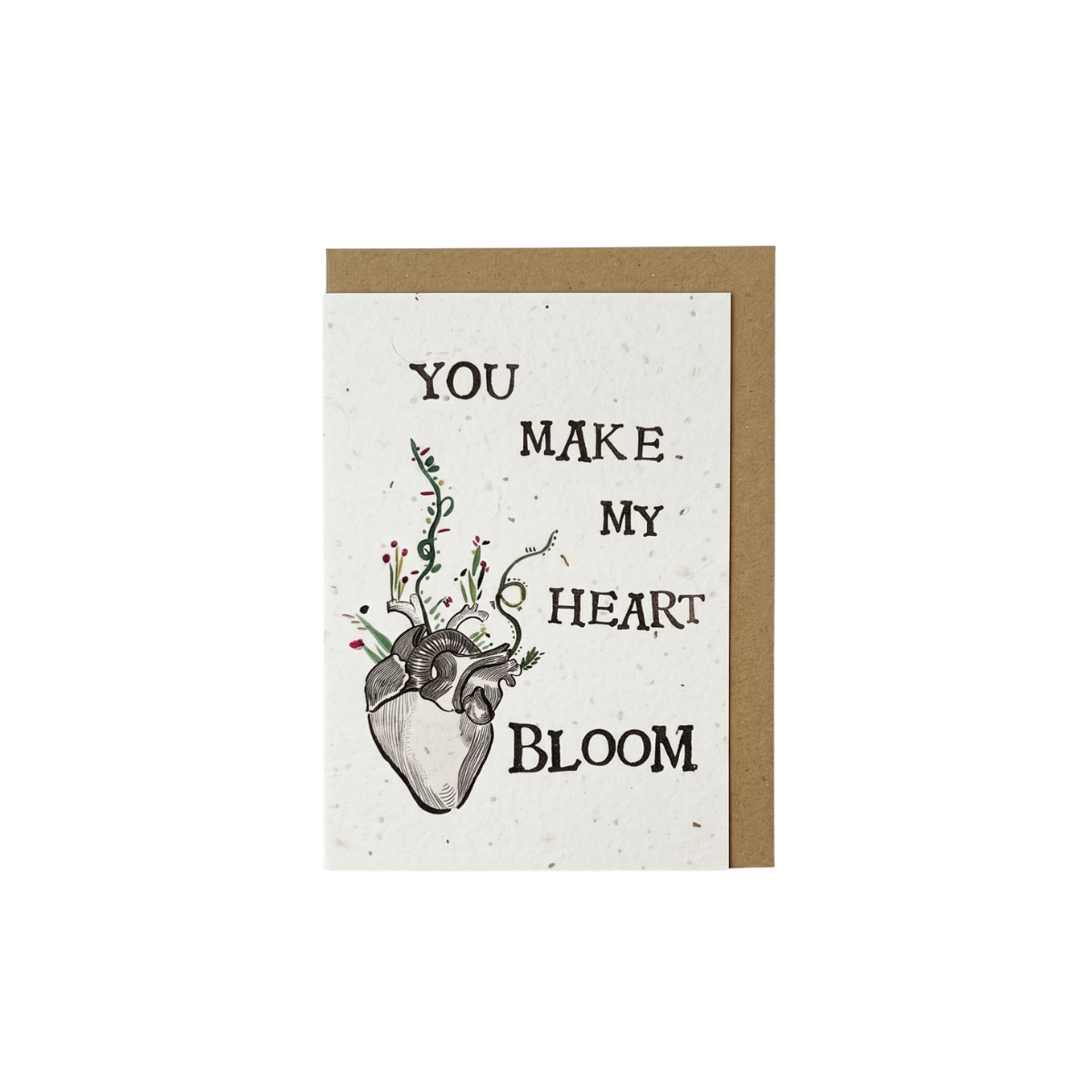 3 You Make My Heart Bloom, Plantable Greeting Card - Image 1